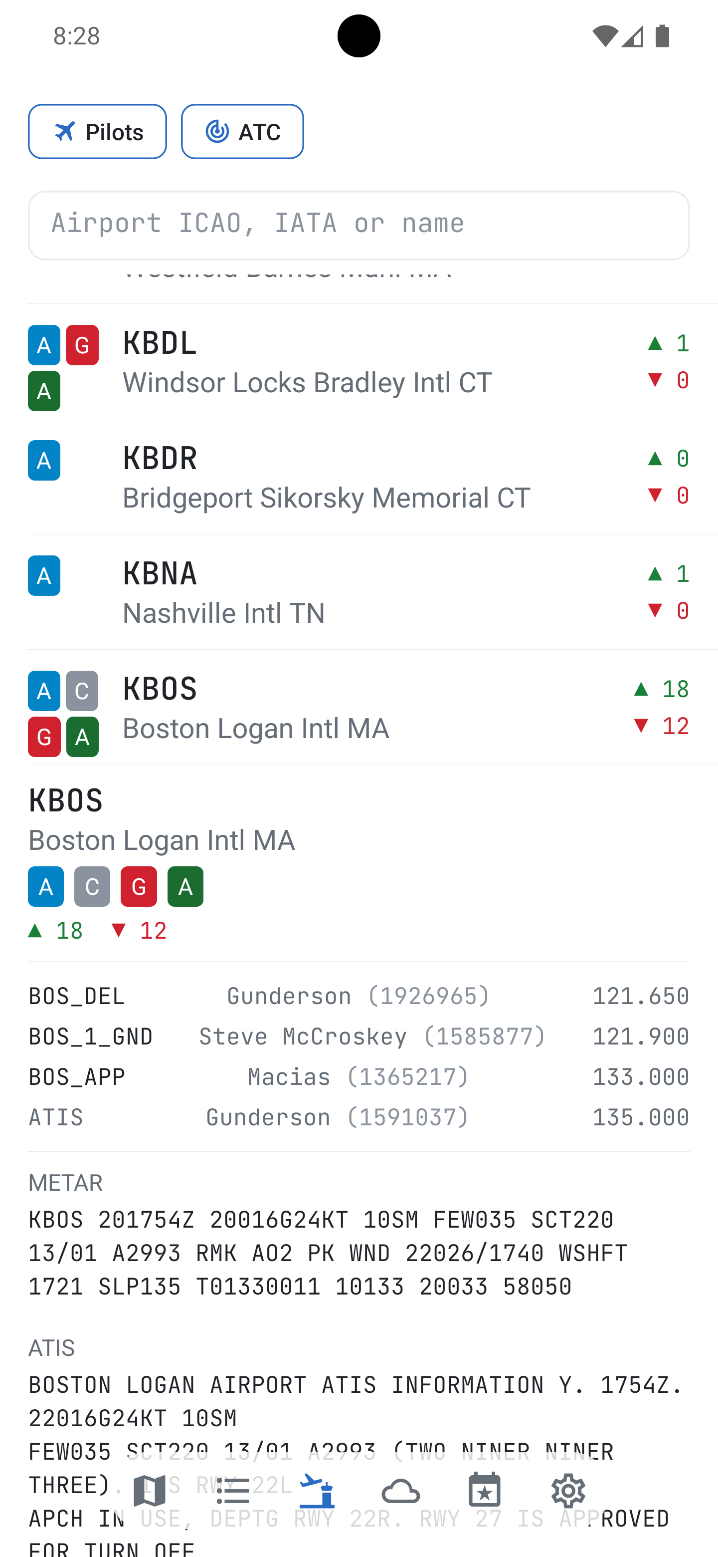 Android — Airport list