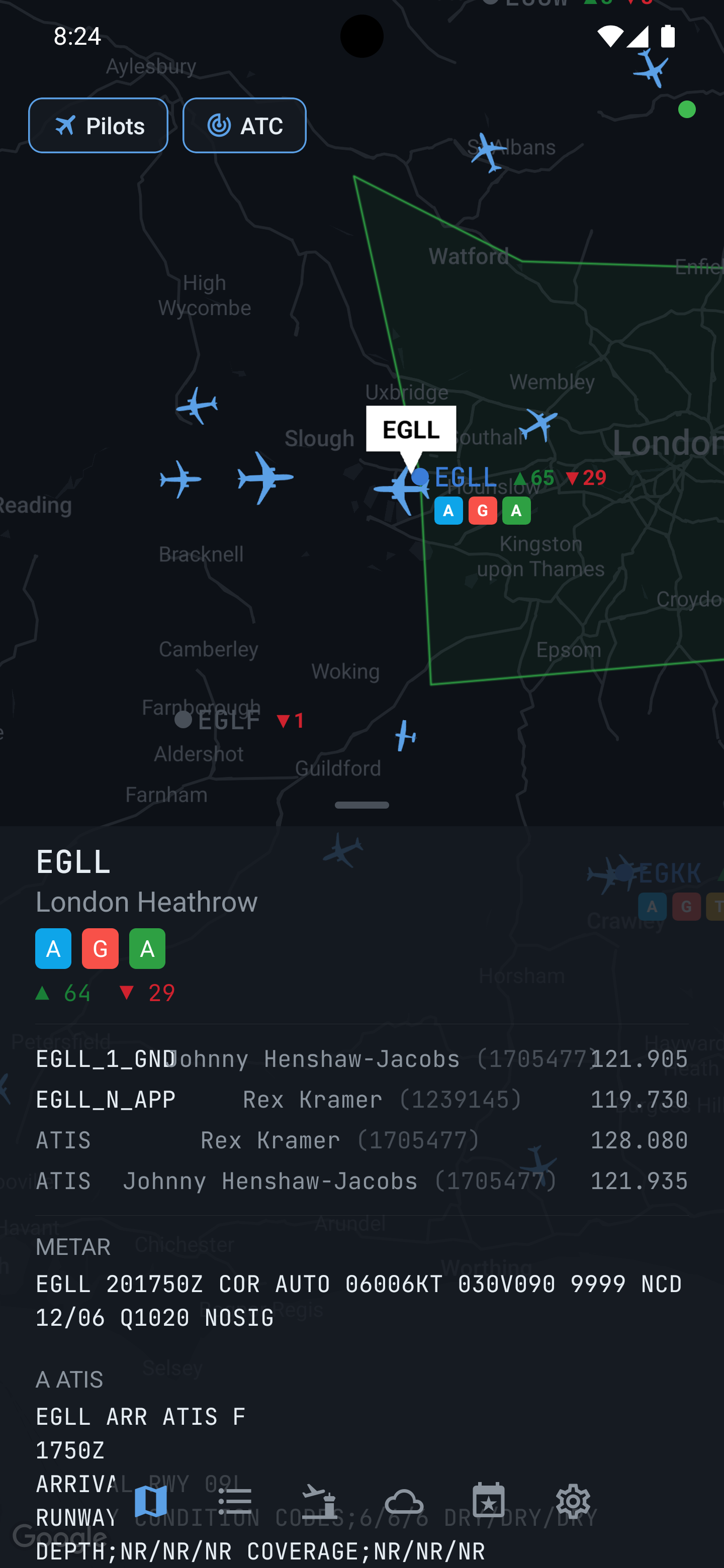 Android — Dark mode airport info