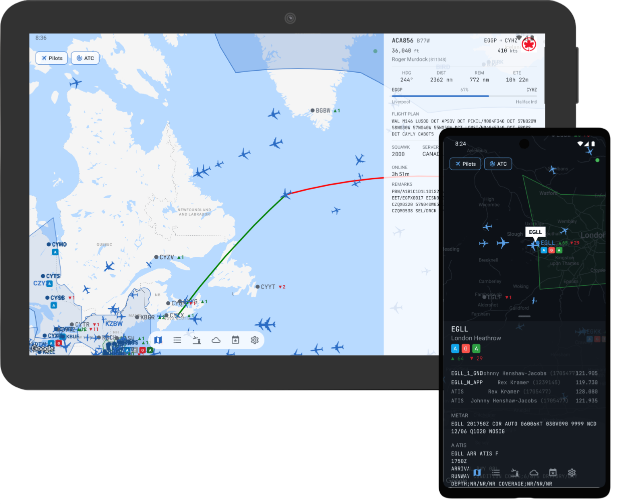 VatView — Live VATSIM tracking app